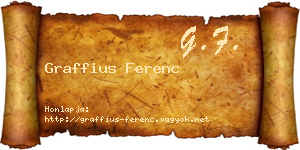 Graffius Ferenc névjegykártya